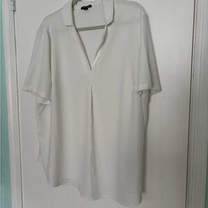 White Short Sleeve Blouse